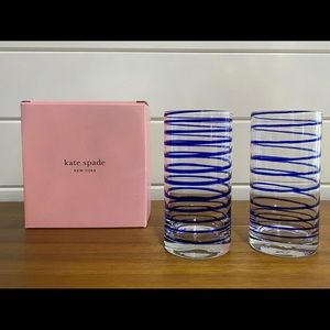 NWT Kate Spade Charlotte Street Highball Glasses